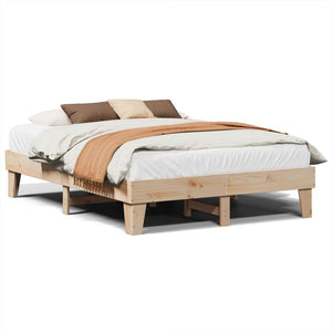 Letto senza Materasso 140x190 cm in Legno Massello di Pino 855367