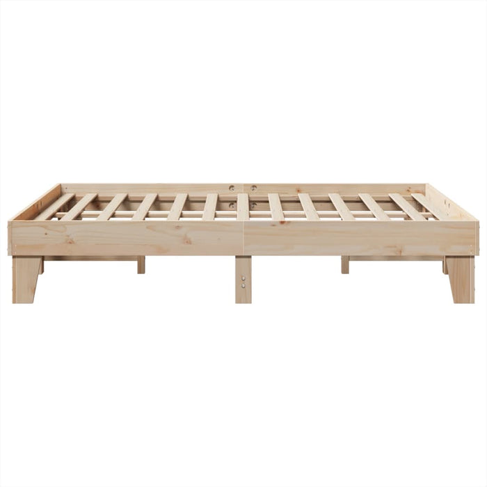 Letto senza Materasso 140x190 cm in Legno Massello di Pino 855367