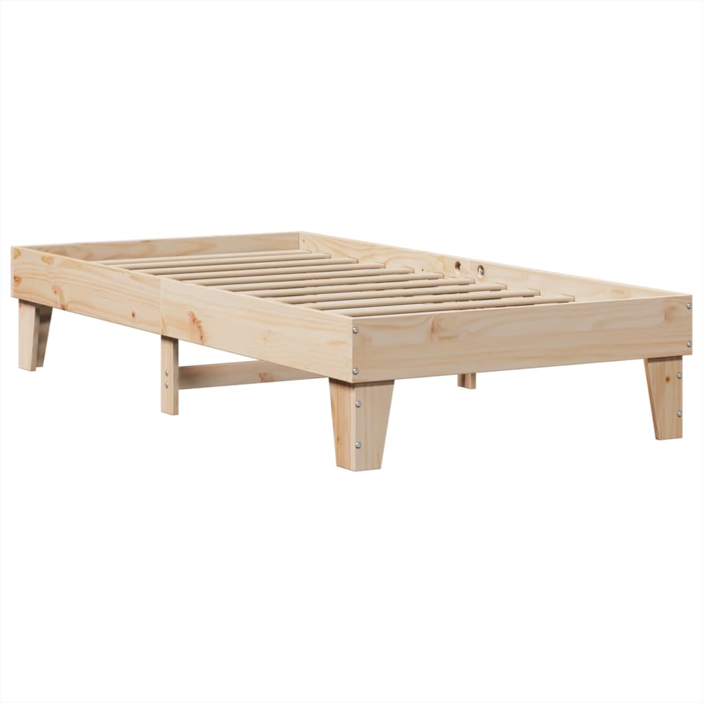 Letto senza Materasso 90x190 cm in Legno Massello di Pino 855376