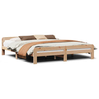 Letto senza Materasso 200x200 cm in Legno Massello di Pino 855460