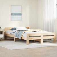 Letto senza Materasso 120x200 cm in Legno Massello di Pino 855475