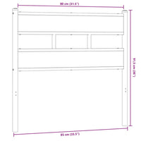 Testiera Rovere Fumo 80 cm in Ferro e Truciolato 4017080