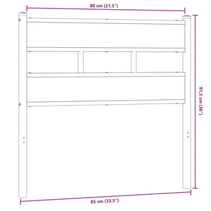 Testiera Rovere Fumo 80 cm in Ferro e Truciolato 4017080