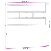 Testiera Rovere Sonoma 107 cm in Ferro e Legno Multistrato 4017132