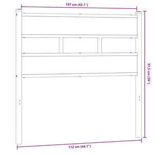 Testiera Rovere Sonoma 107 cm in Ferro e Legno Multistrato 4017132