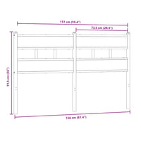 Testiera Rovere Sonoma 150 cm in Ferro e Legno Multistrato 4017136