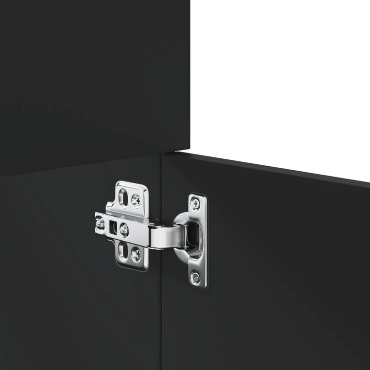 Set Mobili da Bagno 3 pz Nero in Legno Multistrato 3308527