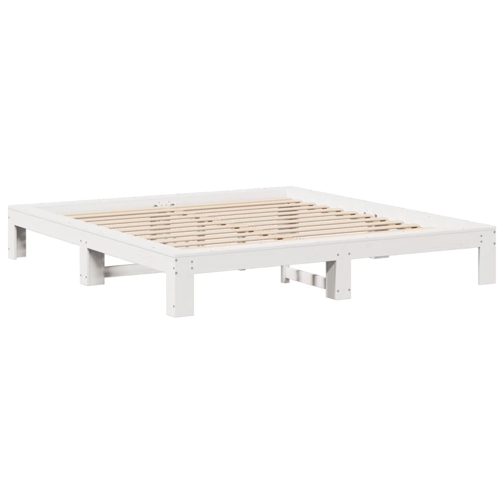 Letto senza Materasso Bianco 180x200 cm Legno Massello di Pino 3308730