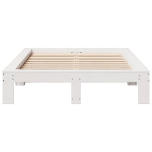 Letto senza Materasso Bianco 120x190 cm Legno Massello di Pino 3308751