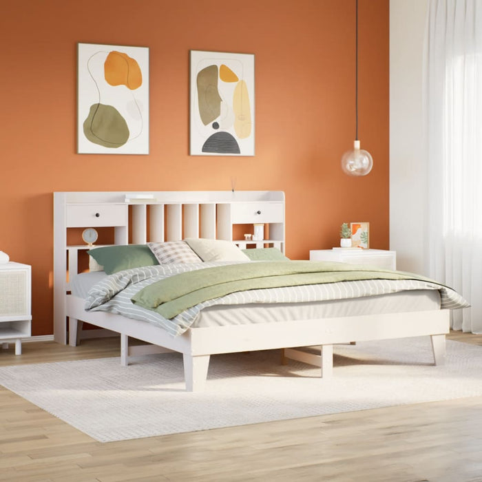 Letto senza Materasso Bianco 180x200 cm Legno Massello di Pino 3308835