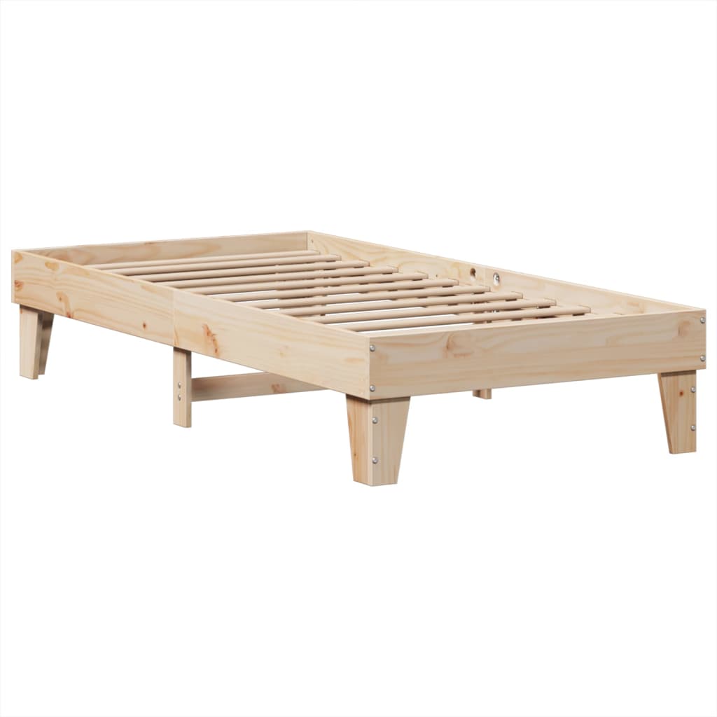 Giroletto senza Materasso 100x200 cm in Legno Massello di Pino 3308849