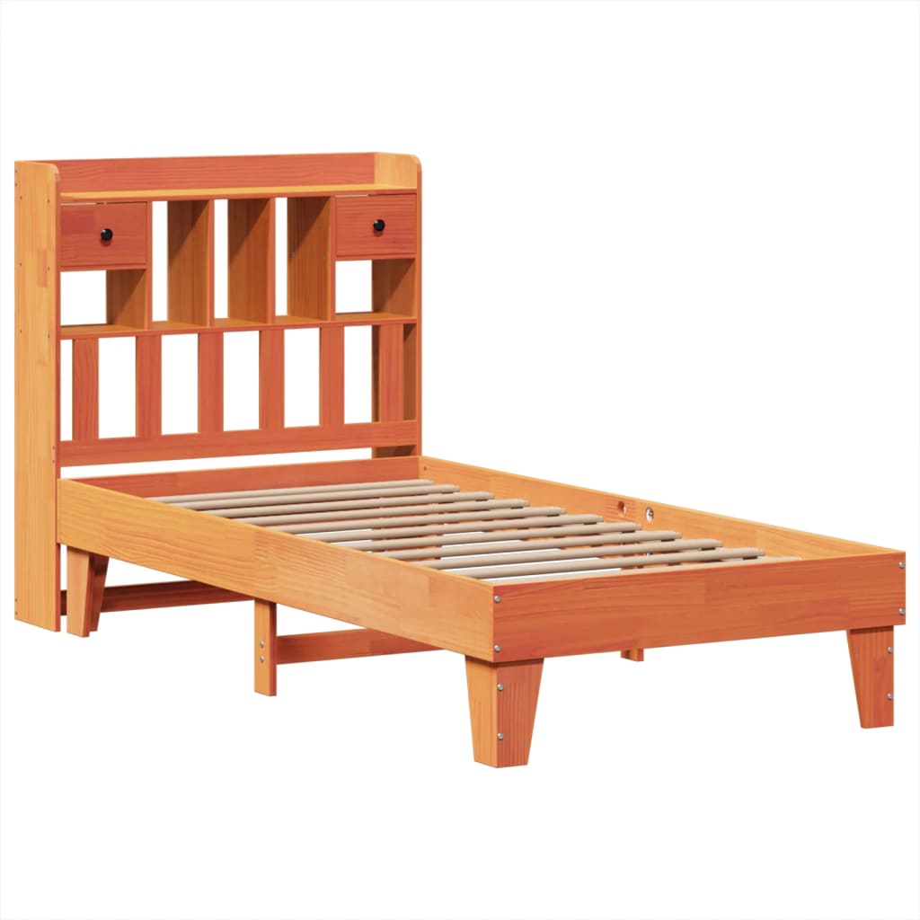 Letto senza Materasso Marrone Cera 90x190 cm in Legno di Pino 3308866