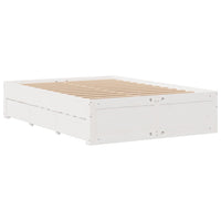 Letto Libreria senza Materasso Bianco 150x200 cm Legno di Pino 3308958