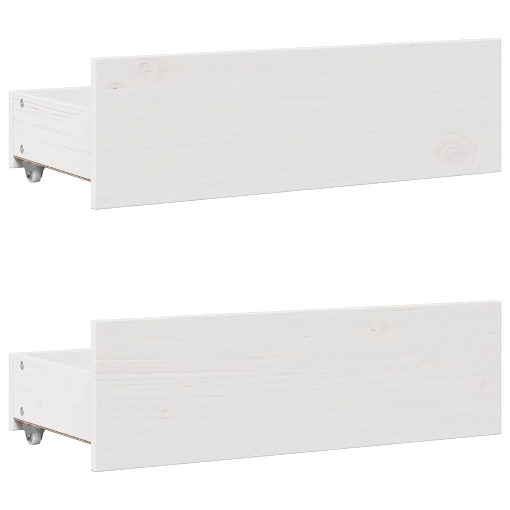 Letto Libreria senza Materasso Bianco 150x200 cm Legno di Pino 3308958