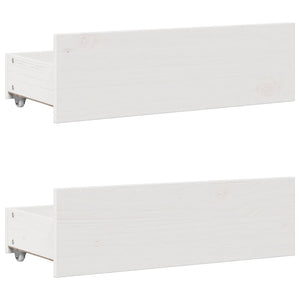 Letto Libreria senza Materasso Bianco 150x200 cm Legno di Pino 3308958