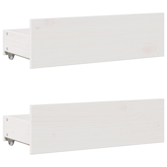 Letto Libreria senza Materasso Bianco 140x200 cm Legno di Pino 3308961