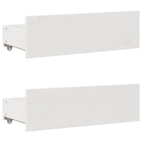 Letto Libreria senza Materasso Bianco 140x190 cm Legno di Pino 3308973