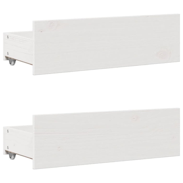 Letto Libreria senza Materasso Bianco 140x190 cm Legno di Pino 3308973