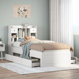 Letto con Libreria senza Materasso 75x190 cm in Legno Pino 3308985