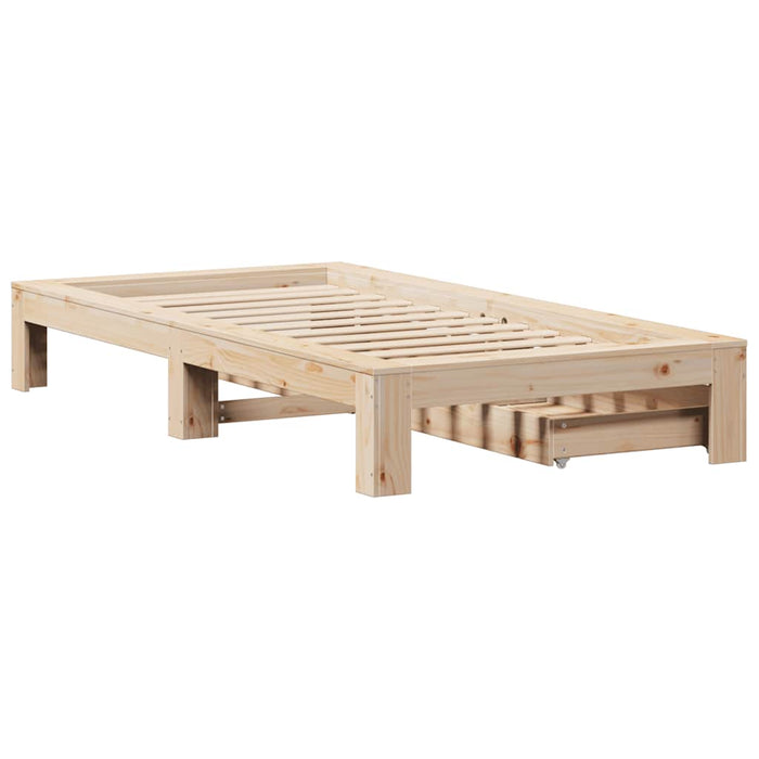 Giroletto senza Materasso 90x200 cm in Legno Massello di Pino 3309008