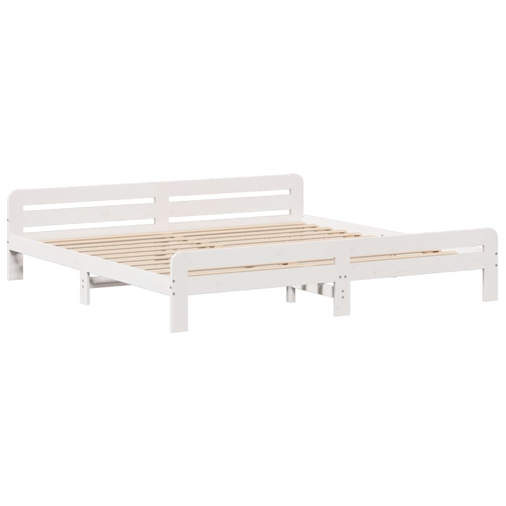 Letto senza Materasso Bianco 180x200 cm Legno Massello di Pino 3309030