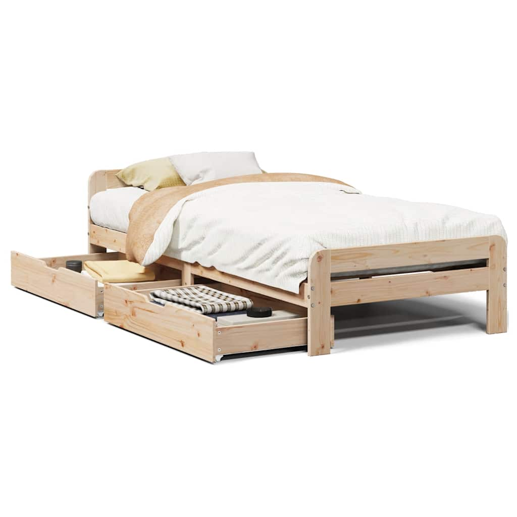 Letto senza Materasso 90x200 cm in Legno Massello di Pino 3309047