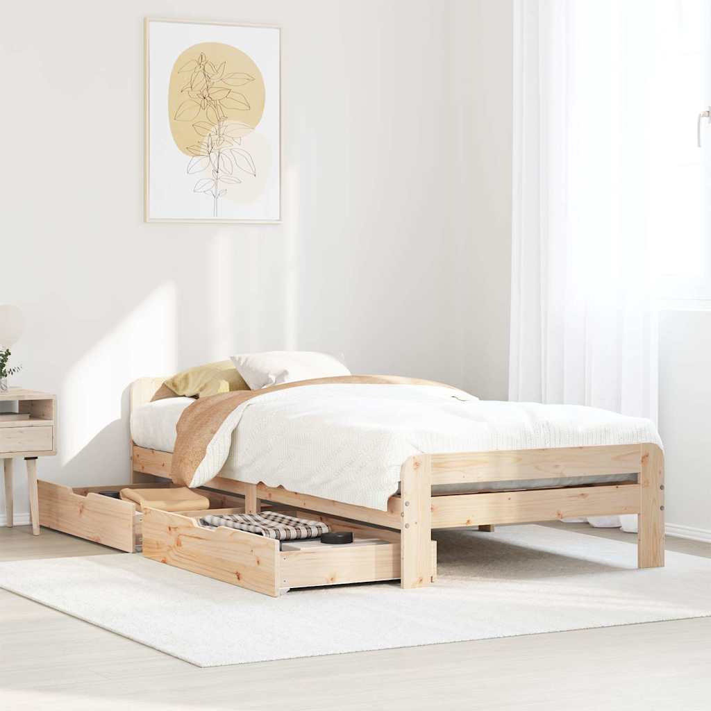 Letto senza Materasso 90x200 cm in Legno Massello di Pino 3309047