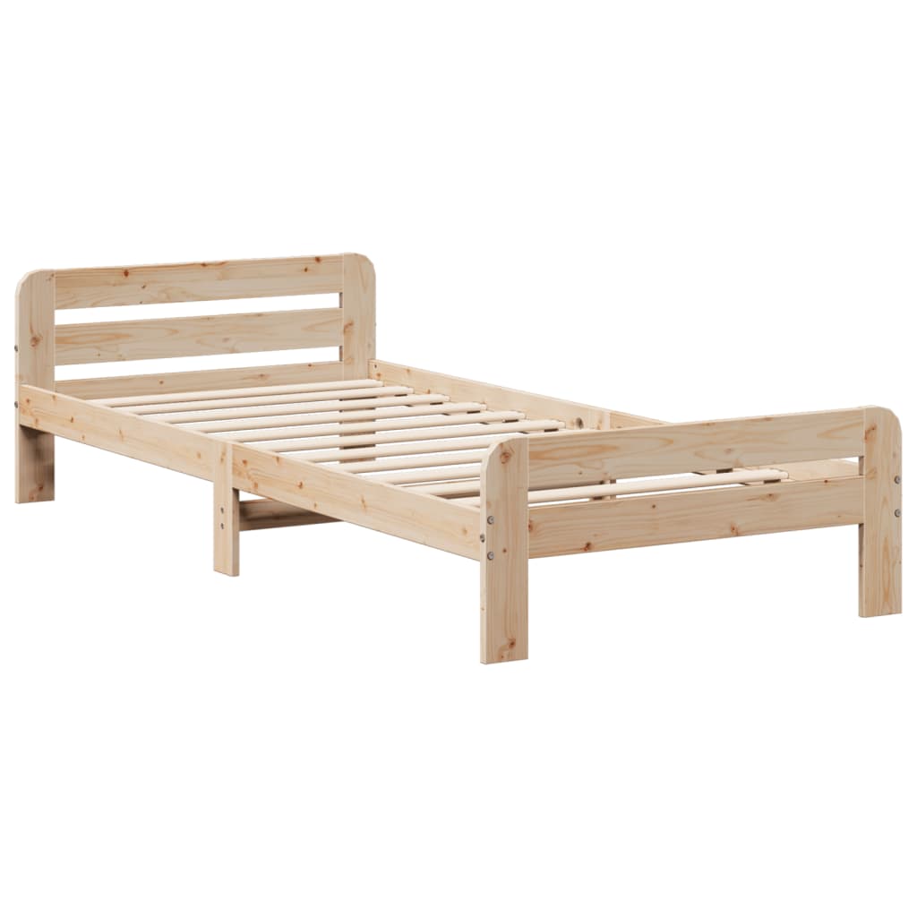 Letto senza Materasso 90x190 cm in Legno Massello di Pino 3309059