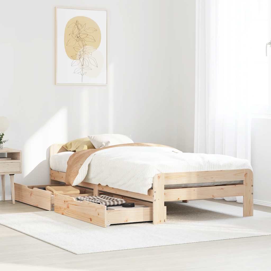 Letto senza Materasso 90x190 cm in Legno Massello di Pino 3309059