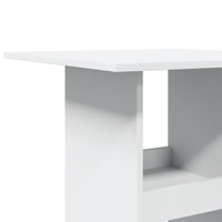 Tavolo Bar con Portaoggetti Bianco 60x60x102 cm in Truciolato 854328