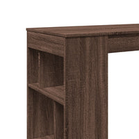 Tavolo Bar con Rastrelliera Marrone 102x50x103,5 cm Multistrato 854361