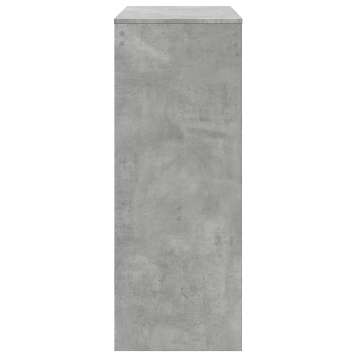 Tavolo Bar con Rastrelliera Grigio 90x40x103,5 cm Multistrato 854376