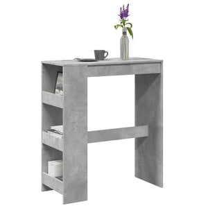 Tavolo Bar con Rastrelliera Grigio 90x40x103,5 cm Multistrato 854376