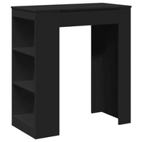 Tavolo Bar con Rastrelliera Nero 95x47x103,5 cm Multistrato 854383