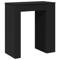 Tavolo Bar con Rastrelliera Nero 95x47x103,5 cm Multistrato 854383