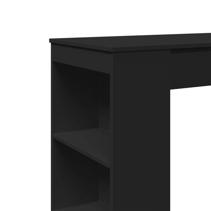 Tavolo Bar con Rastrelliera Nero 95x47x103,5 cm Multistrato 854383