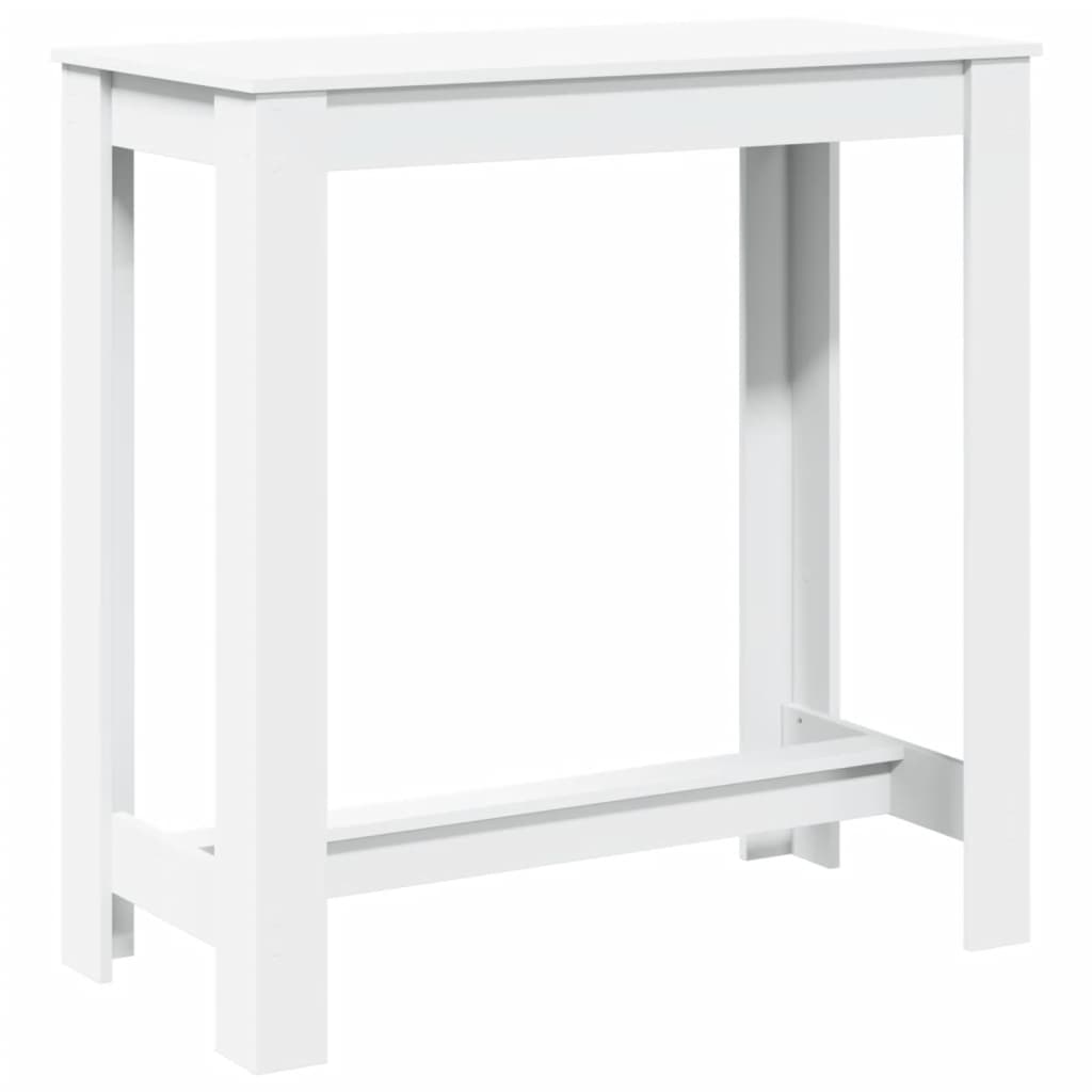 Tavolo da Bar Bianco 102x50x103,5 cm in Legno Multistrato 854409