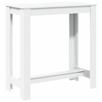 Tavolo da Bar Bianco 102x50x103,5 cm in Legno Multistrato 854409