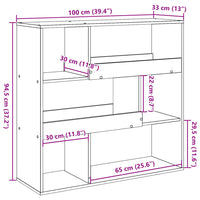 Libreria/Divisorio Bianco 100x33x94,5 cm 854436