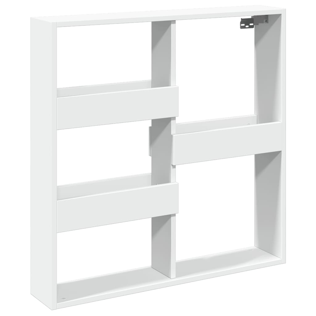 Armadietto a Muro Bianco 80x15x80 cm in Legno Multistrato 854544