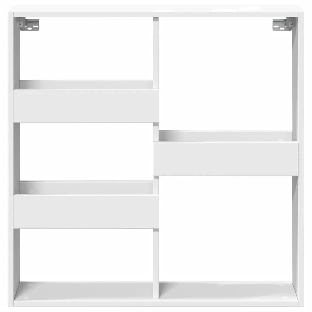 Armadietto a Muro Bianco 80x15x80 cm in Legno Multistrato 854544