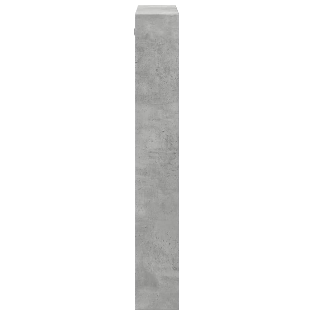 Armadietto a Muro Grigio Cemento 50x15x100 cm in Truciolato 854556