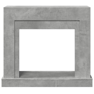 Cornice per Camino Grigio Cemento 100x30x87,5 cm in Truciolato 854565