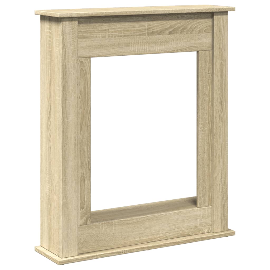 Cornice per Camino Rovere Sonoma 75x20x87,5 cm in Truciolato 854582