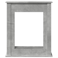 Cornice per Camino Grigio Cemento 75x20x87,5 cm in Truciolato 854583