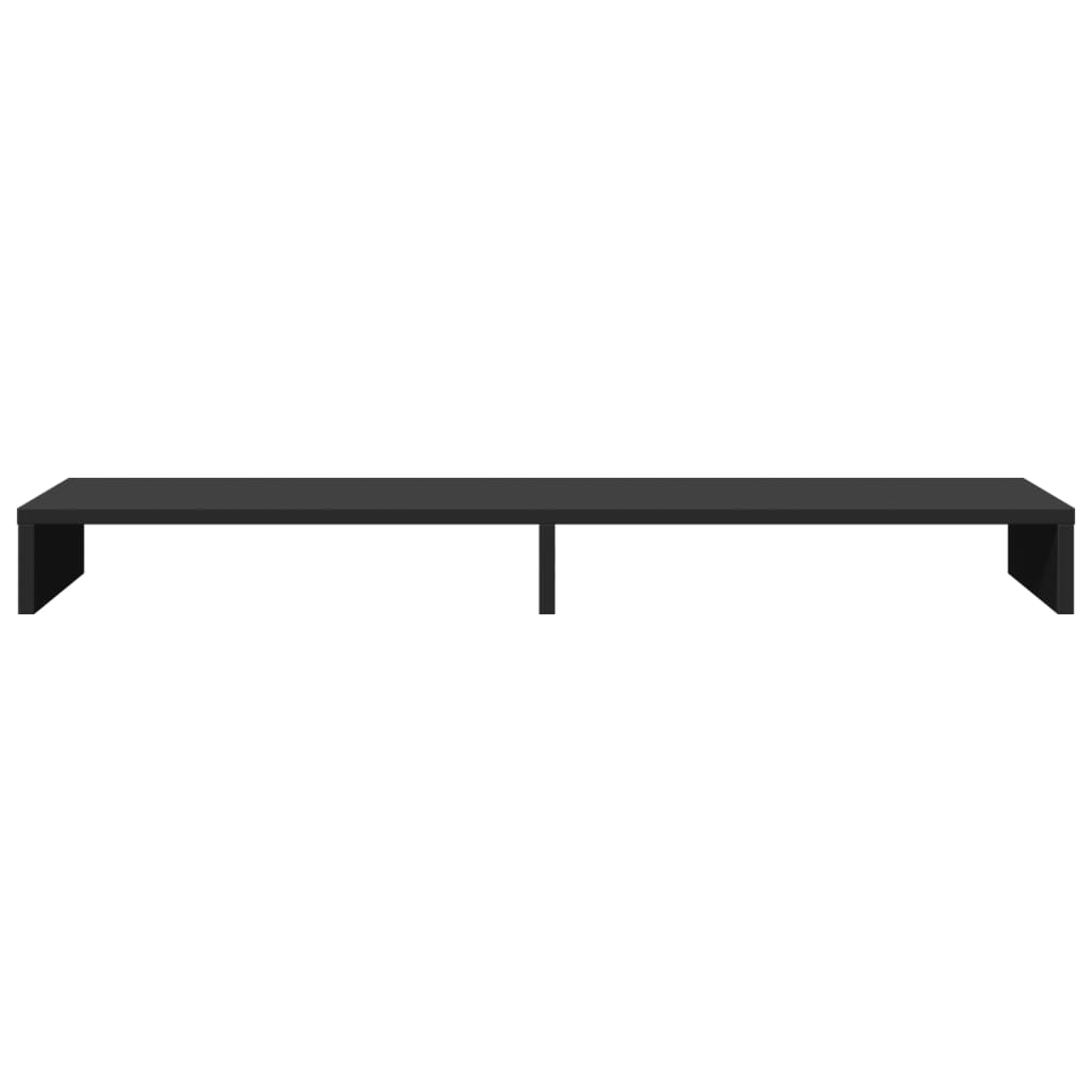 Supporto per Monitor Nero 100x27x10cm in Legno Massello di Pino 854653