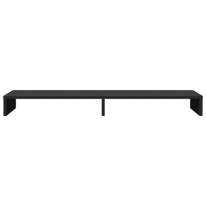 Supporto per Monitor Nero 100x27x10cm in Legno Massello di Pino 854653