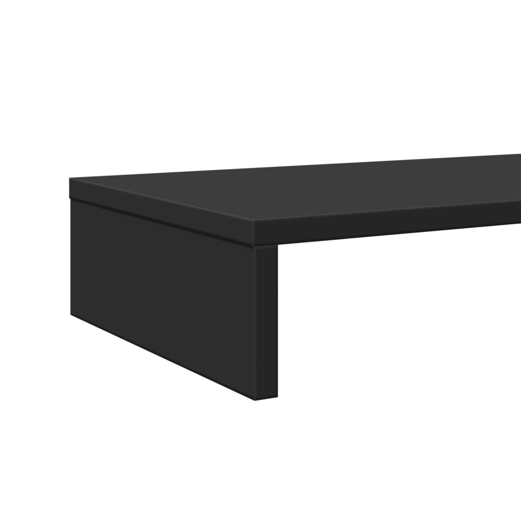 Supporto per Monitor Nero 100x27x10cm in Legno Massello di Pino 854653