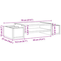 Supporto Monitor con Contenitore Bianco 50x27x15 cm Truciolato 854679