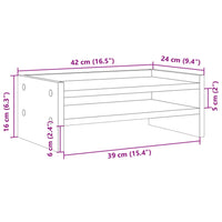 Supporto per Monitor Bianco 42x24x16 cm in Legno Multistrato 854715